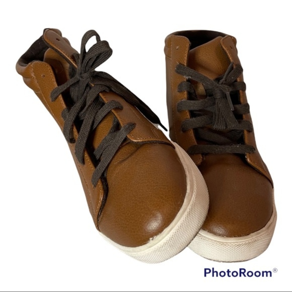 Wonder Nation Boys Brown Tie Up Boots Size 6